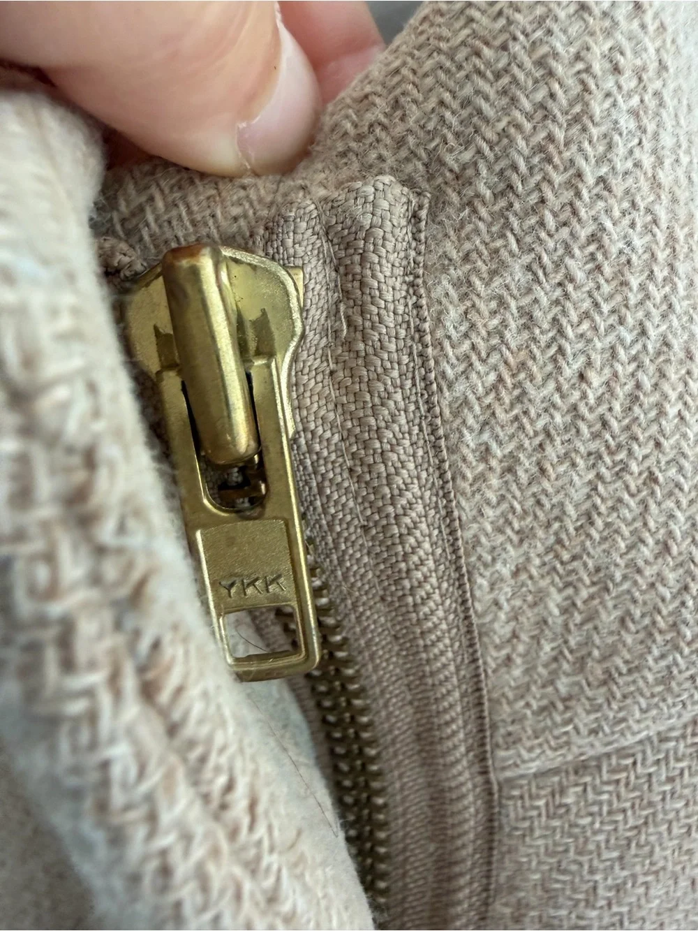 J. Crew Women's Camel/Tan Stand Collar Wool-Blend Coat Size 0 Good Condition - Picture 5 of 9